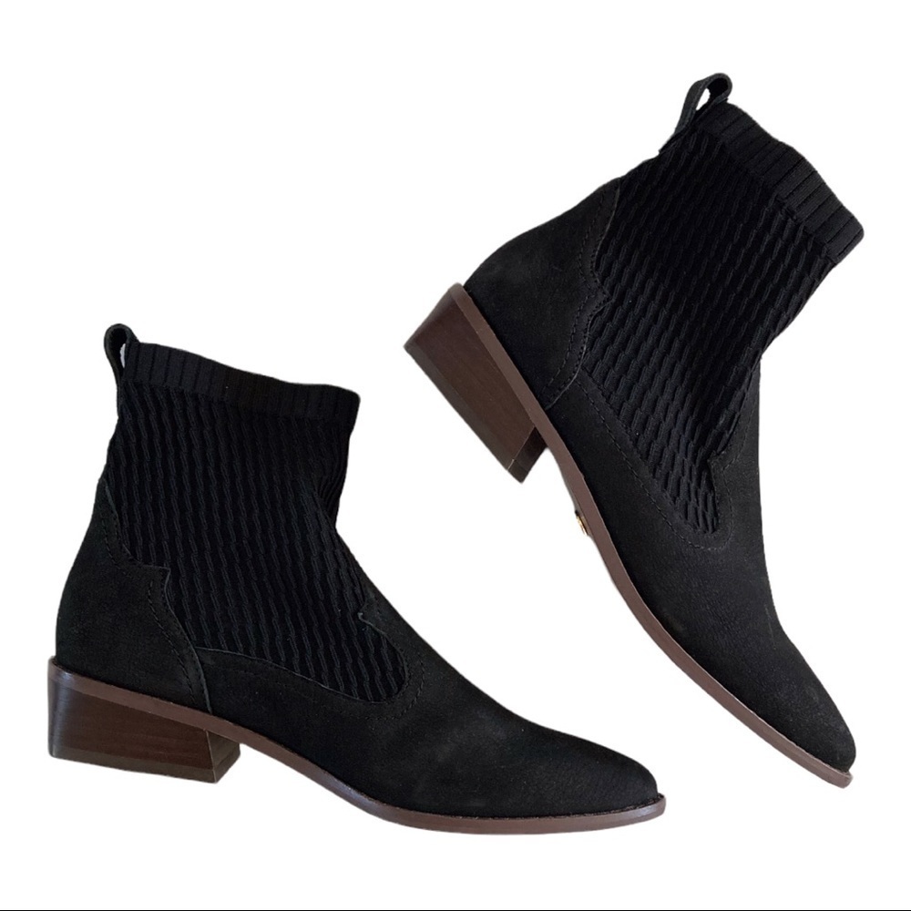 Cecelia New York Tomas Ankle Boot Black Leather Booties NWOT